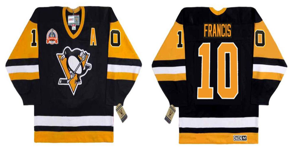 2019 Men Pittsburgh Penguins #10 Francis Black CCM NHL jerseys